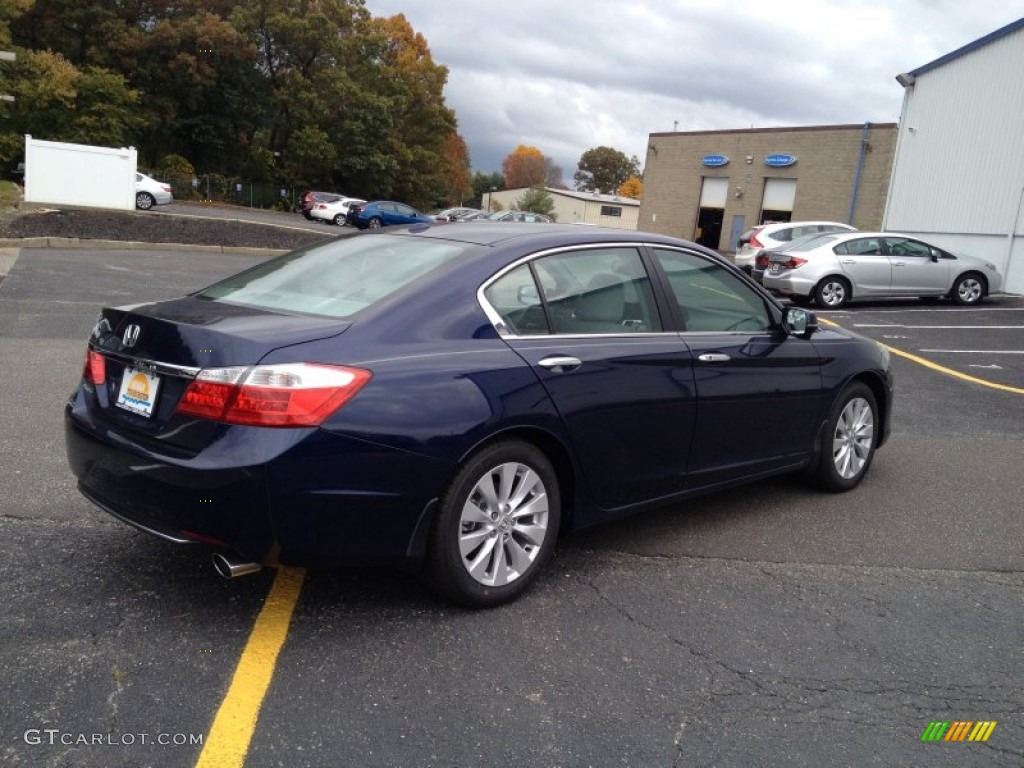 2014 Accord EX-L Sedan - Obsidian Blue Pearl / Gray photo #2