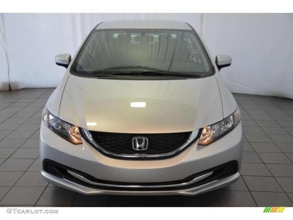 2015 Civic LX Sedan - Alabaster Silver Metallic / Black photo #2