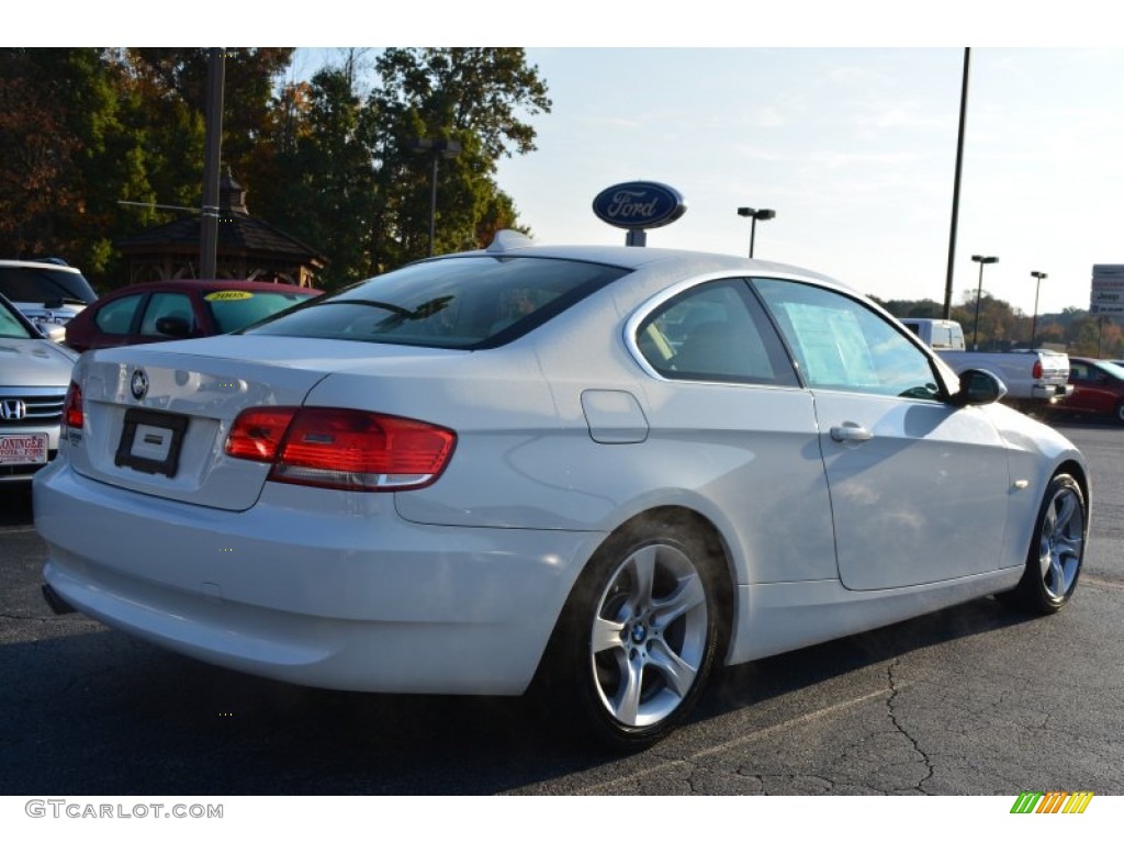 2008 3 Series 328xi Coupe - Alpine White / Cream Beige photo #3