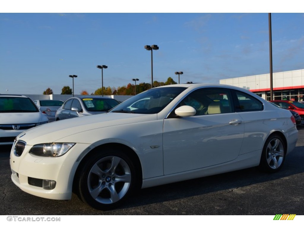 2008 3 Series 328xi Coupe - Alpine White / Cream Beige photo #7