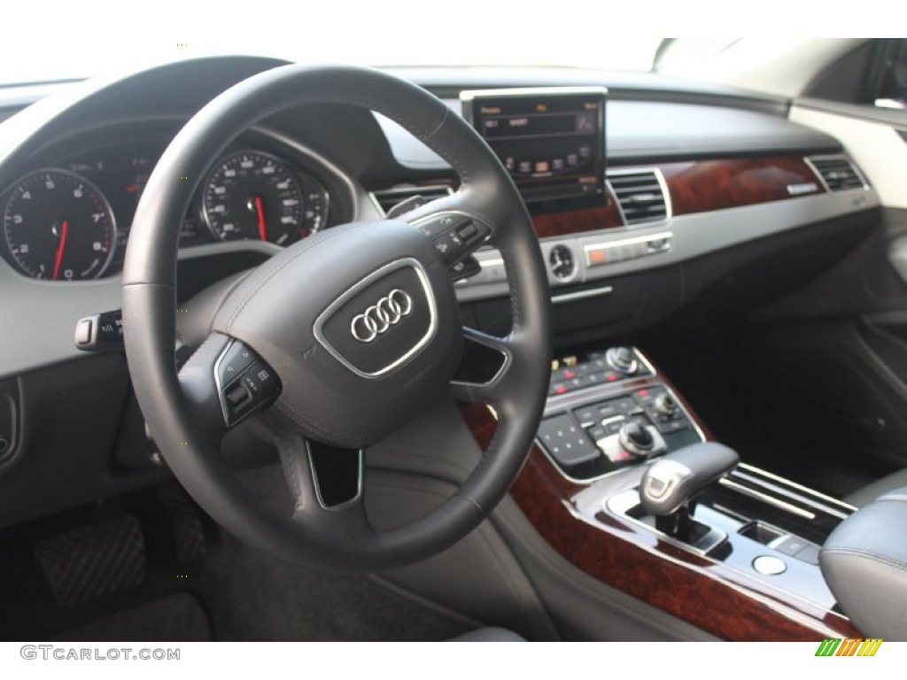 2012 Audi A8 L W12 6.3 Black Dashboard Photo #98737493