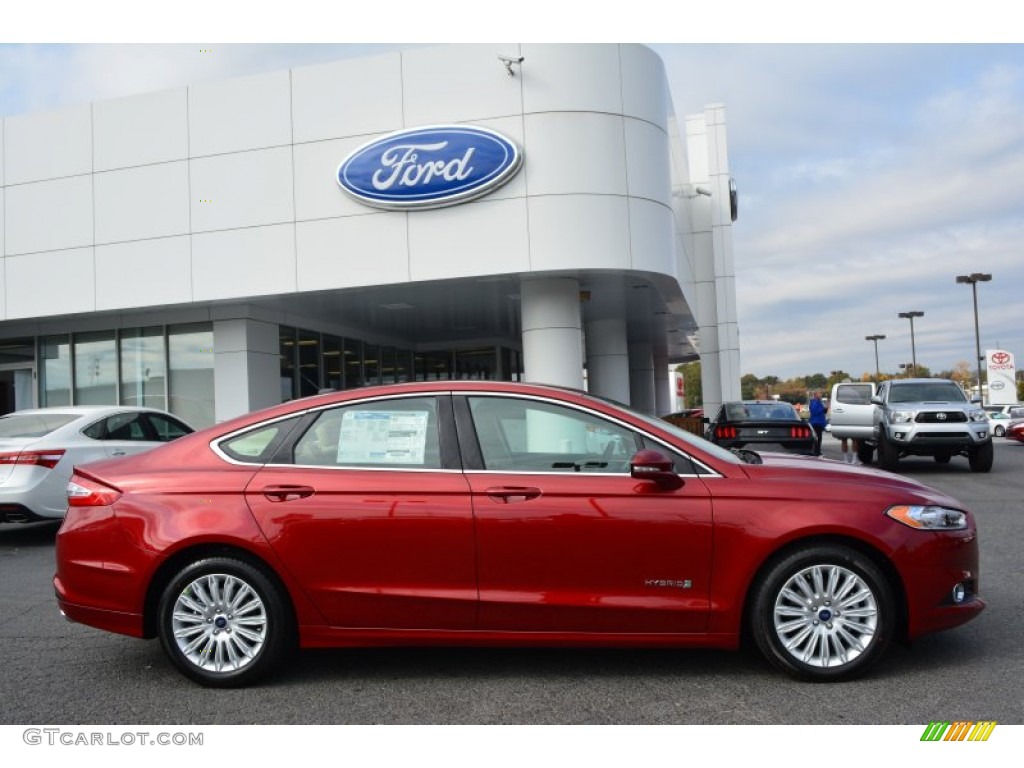 Ruby Red Metallic 2015 Ford Fusion Hybrid SE Exterior Photo #98737871