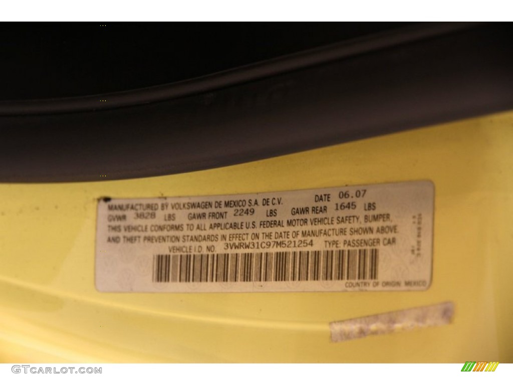 2007 New Beetle 2.5 Coupe - Sunflower Yellow / Black photo #14