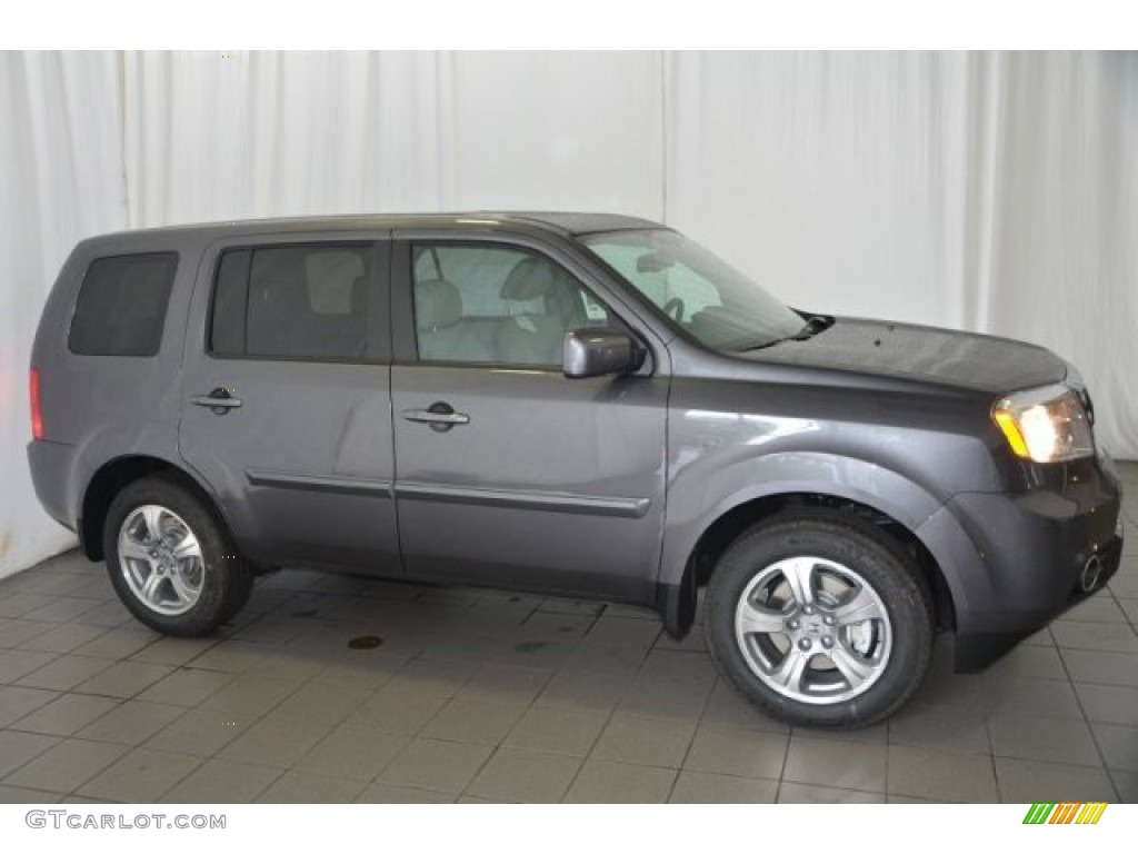 2015 Pilot EX-L - Modern Steel Metallic / Gray photo #7