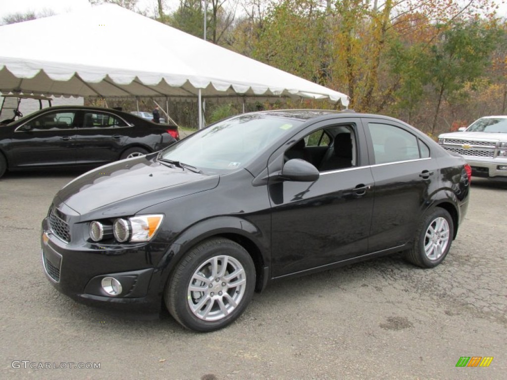 2015 Sonic LT Sedan - Black Granite Metallic / Jet Black/Brick photo #1