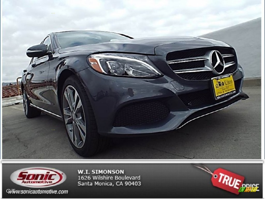 2015 C 300 4Matic - Steel Grey Metallic / Grey/Black photo #1