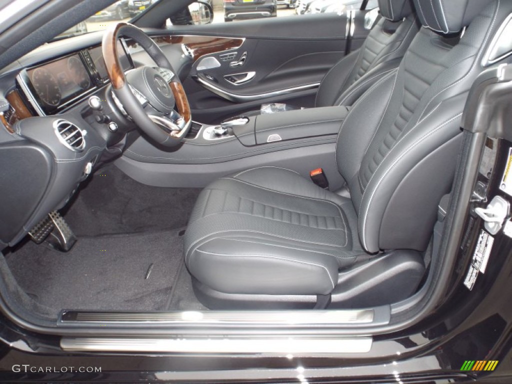Black Interior 2015 Mercedes-Benz S 550 4Matic Coupe Photo #98747720