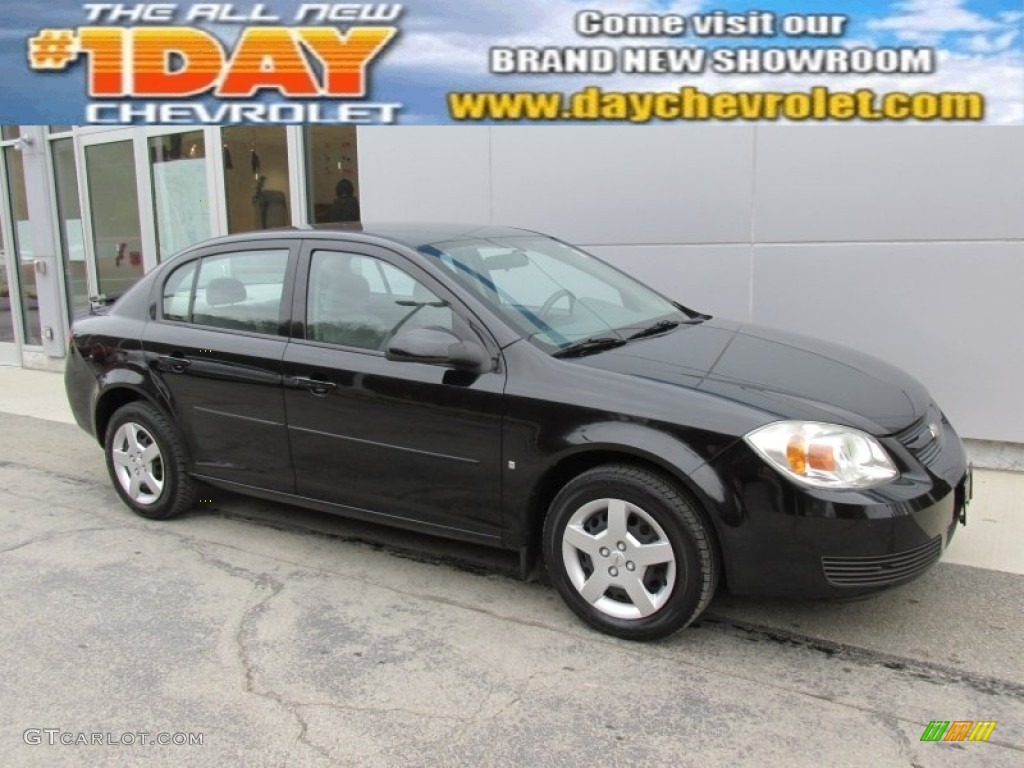 2007 Cobalt LT Sedan - Black / Gray photo #1