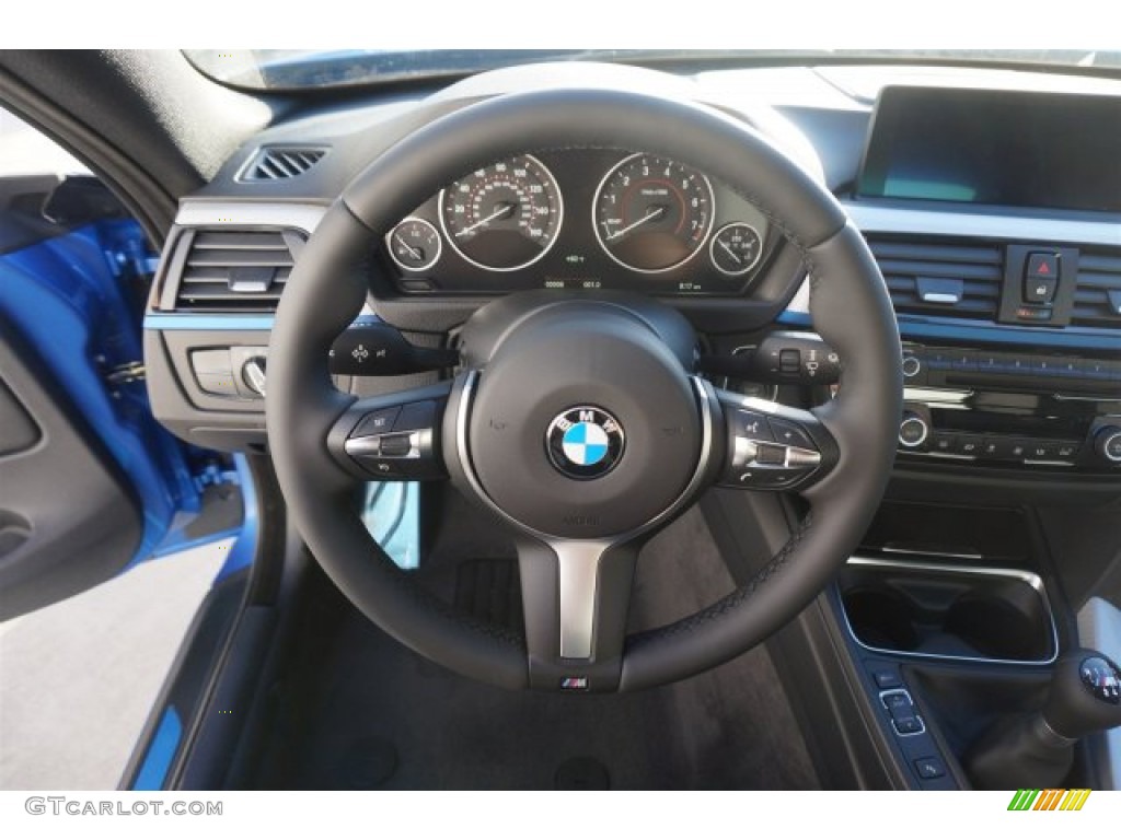 2015 BMW 4 Series 435i Coupe Black Steering Wheel Photo #98752961