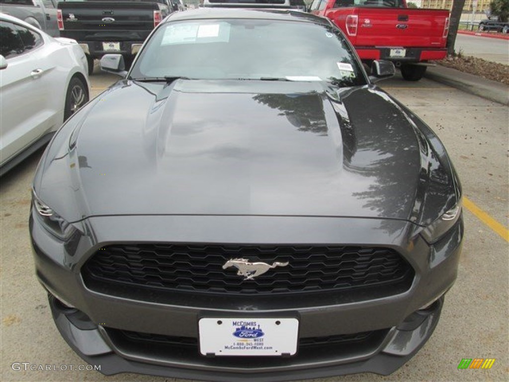 2015 Mustang EcoBoost Coupe - Magnetic Metallic / Ebony photo #8