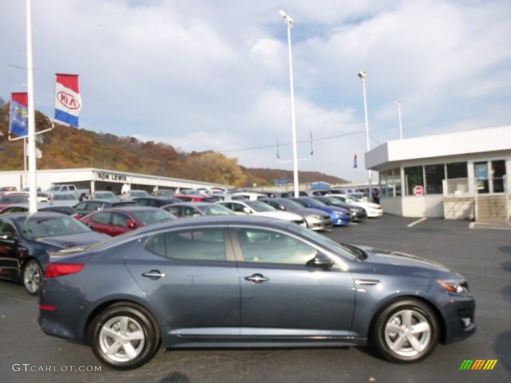 2015 Optima LX - Smokey Blue Metallic / Black photo #1