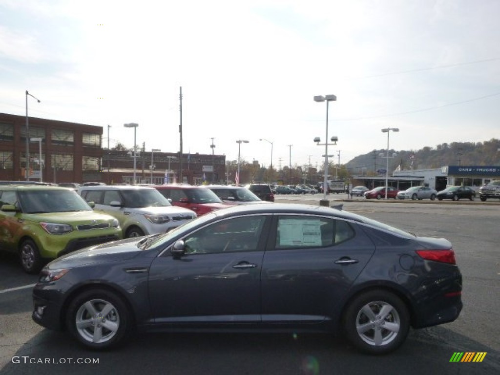 2015 Optima LX - Smokey Blue Metallic / Black photo #5