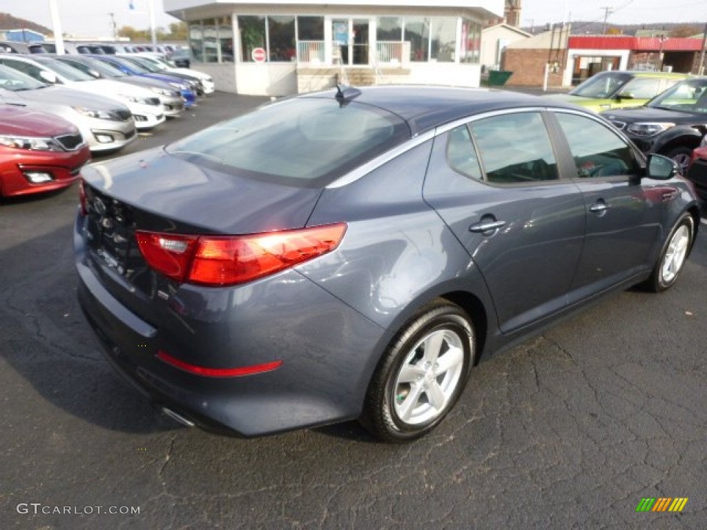 2015 Optima LX - Smokey Blue Metallic / Black photo #8