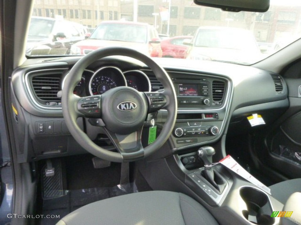 2015 Optima LX - Smokey Blue Metallic / Black photo #14