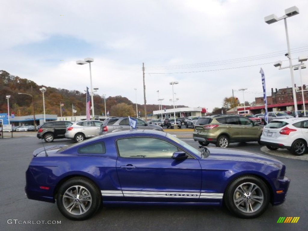 2014 Mustang V6 Premium Coupe - Deep Impact Blue / Charcoal Black photo #1