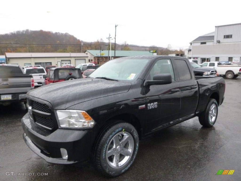 Black 2015 Ram 1500 Express Quad Cab 4x4 Exterior Photo #98759858