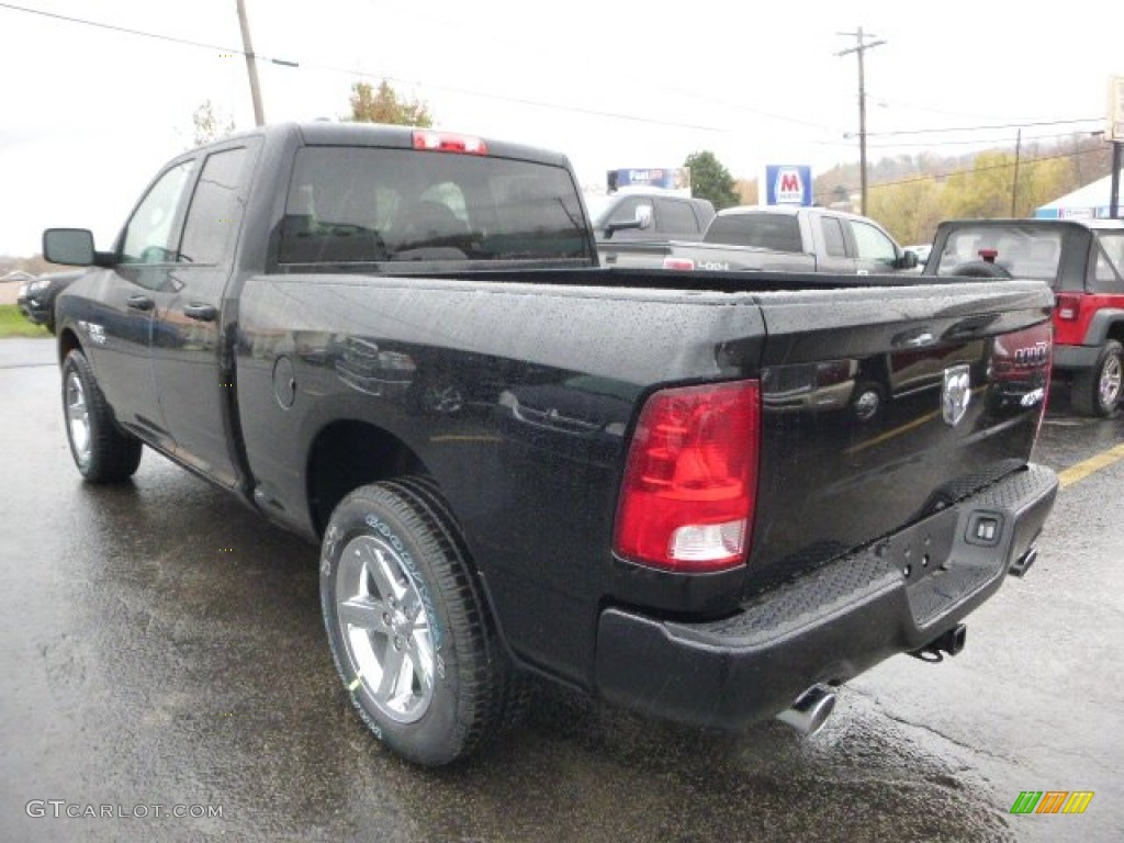 2015 1500 Express Quad Cab 4x4 - Black / Black/Diesel Gray photo #3