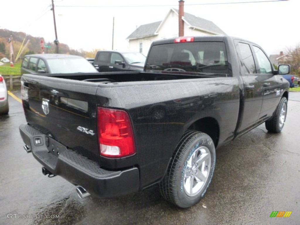 2015 1500 Express Quad Cab 4x4 - Black / Black/Diesel Gray photo #5