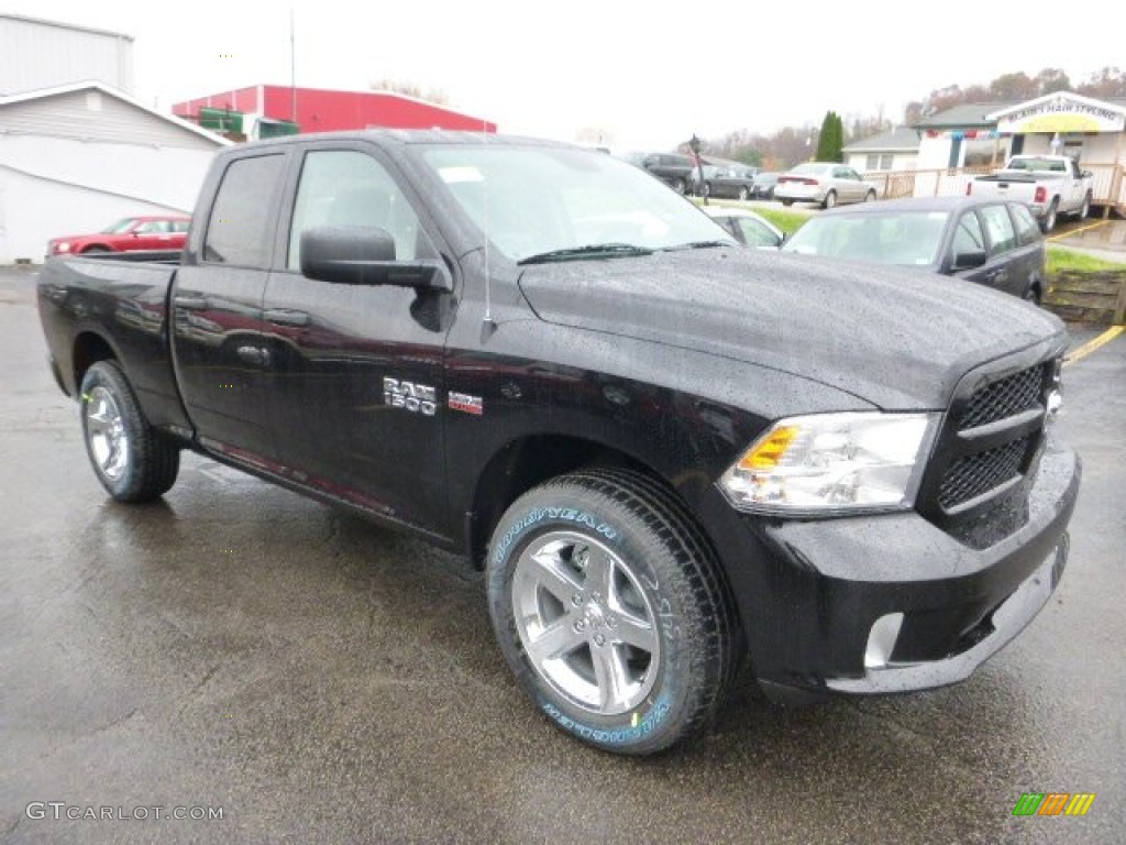 2015 1500 Express Quad Cab 4x4 - Black / Black/Diesel Gray photo #7