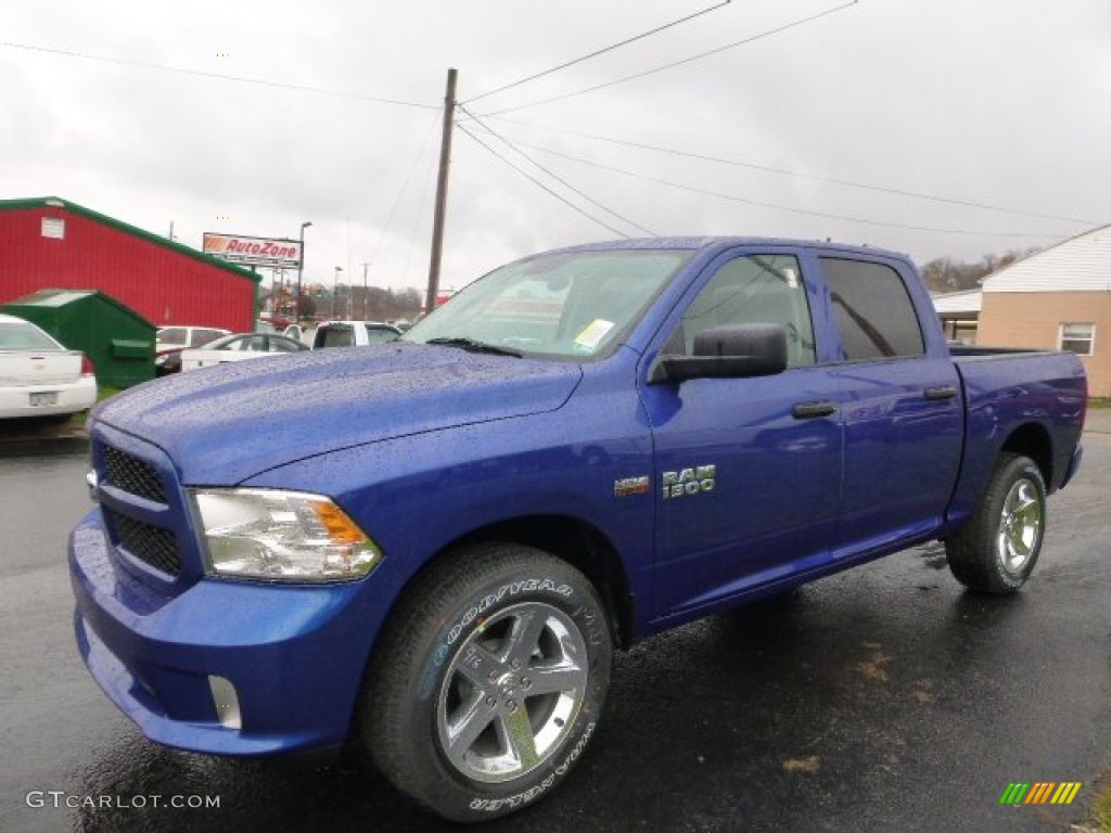 2015 1500 Express Crew Cab 4x4 - Blue Streak Pearl / Black/Diesel Gray photo #1