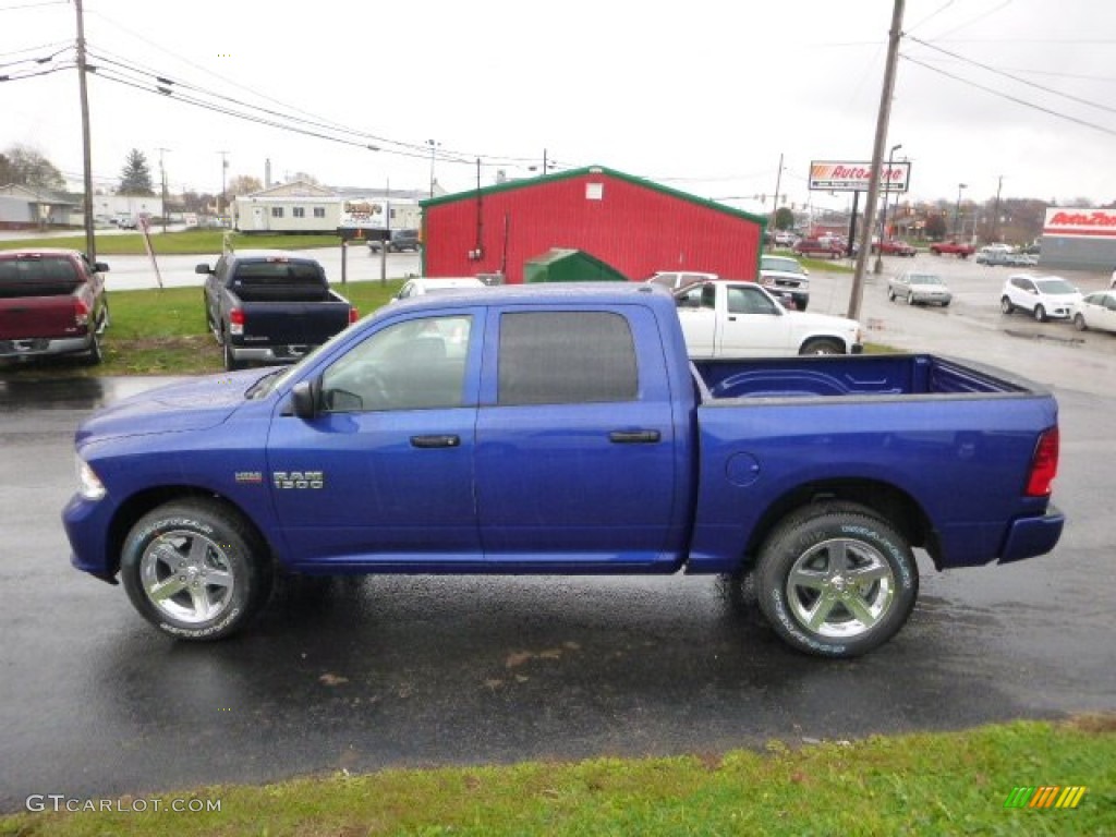 Blue Streak Pearl 2015 Ram 1500 Express Crew Cab 4x4 Exterior Photo #98760214