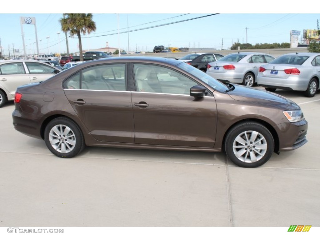 2015 Jetta SE Sedan - Toffee Brown Metallic / Cornsilk Beige photo #9