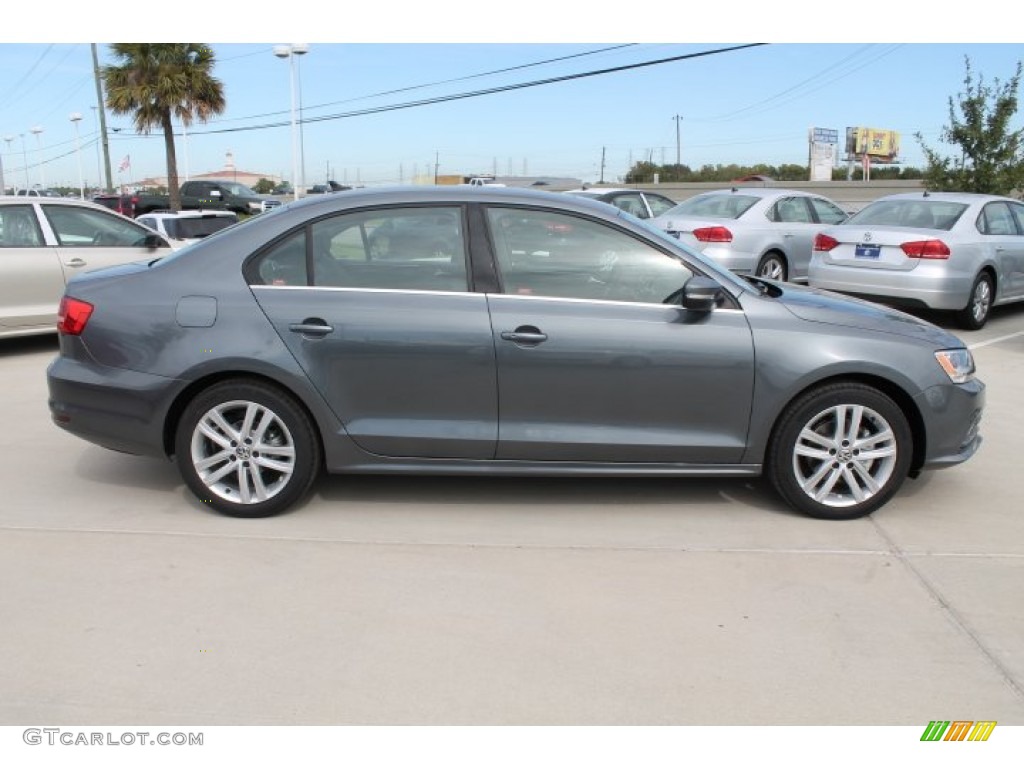 2015 Jetta TDI SEL Sedan - Platinum Gray Metallic / Titan Black photo #9