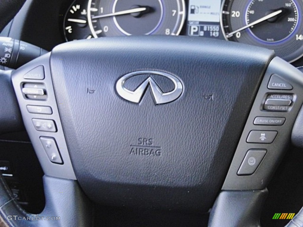 2011 Infiniti QX 56 Graphite Steering Wheel Photo #98763728