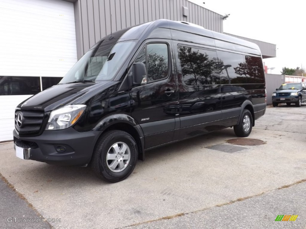 Jet Black 2015 Mercedes-Benz Sprinter 2500 High Roof Passenger Van Exterior Photo #98765819