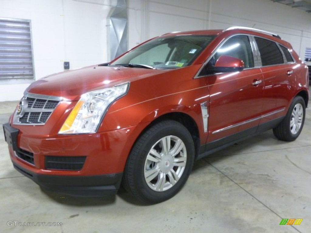 2011 SRX 4 V6 AWD - Crystal Red Tintcoat / Shale/Brownstone photo #1