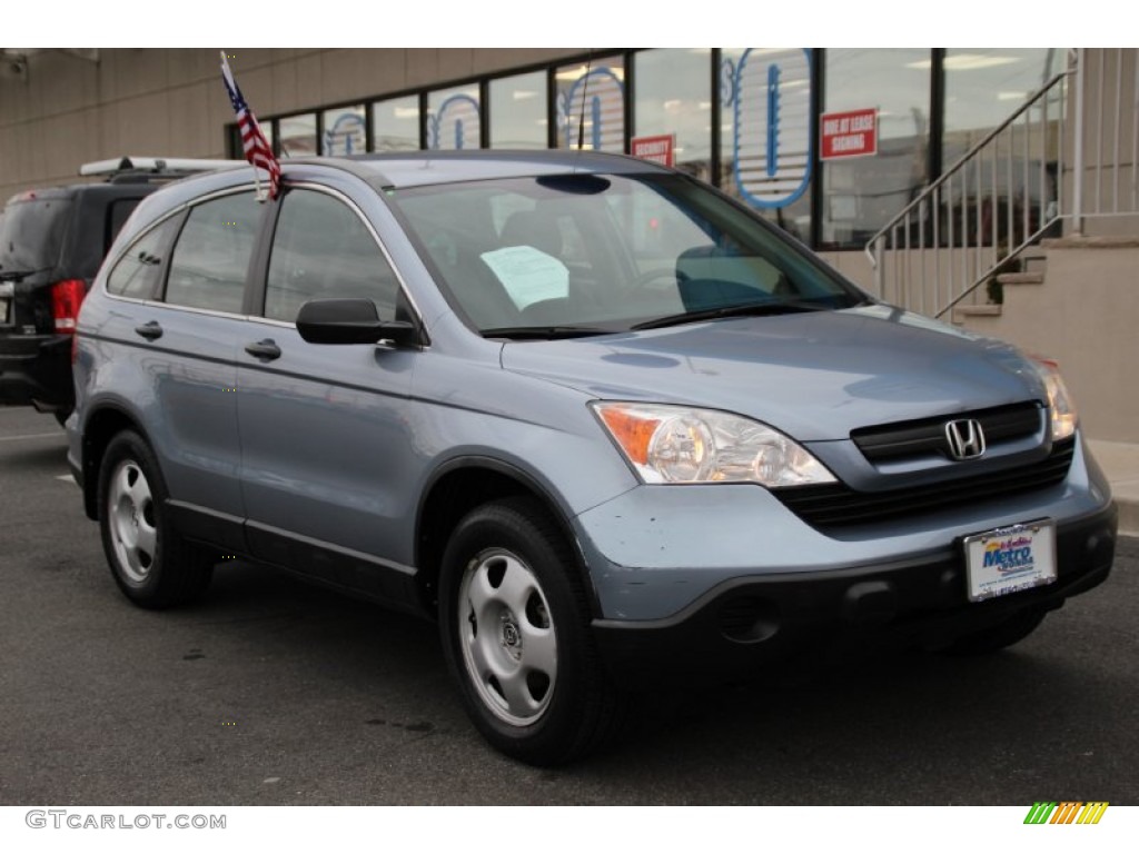 2009 CR-V LX 4WD - Glacier Blue Metallic / Gray photo #3