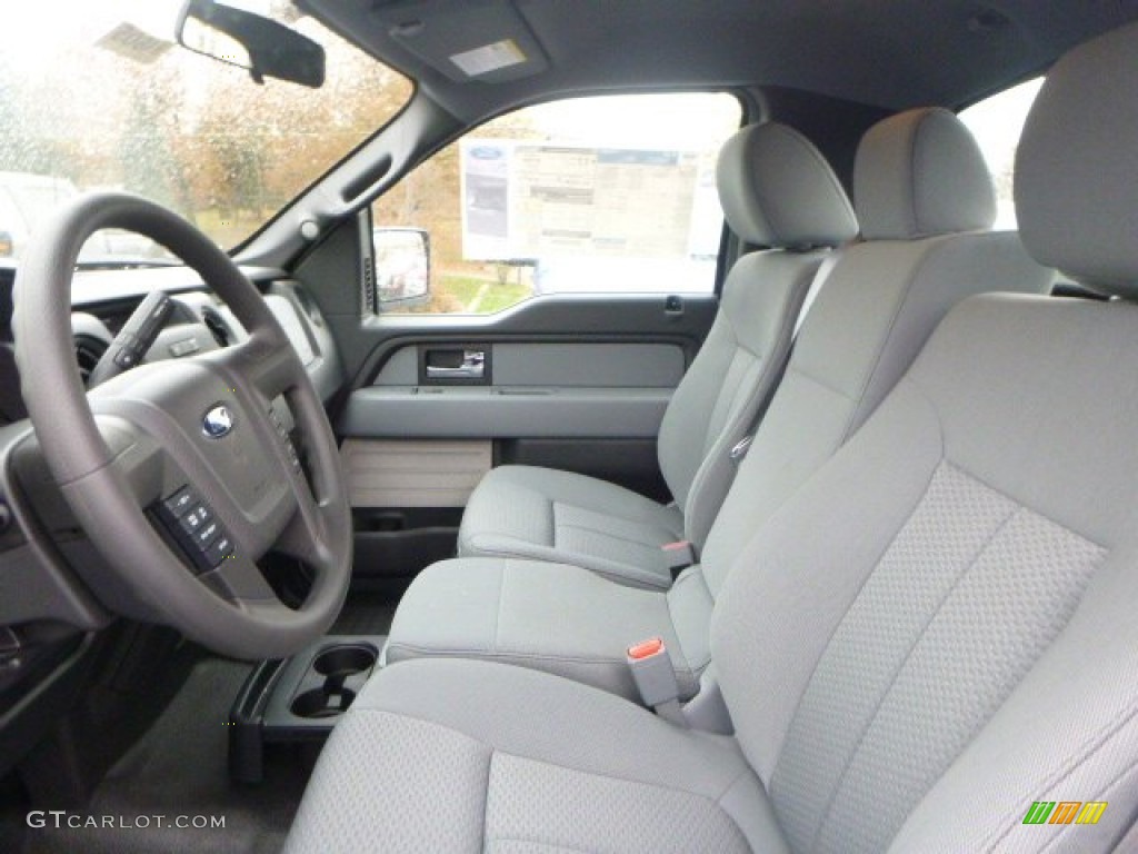 2014 F150 XL Regular Cab 4x4 - Oxford White / Steel Grey photo #13