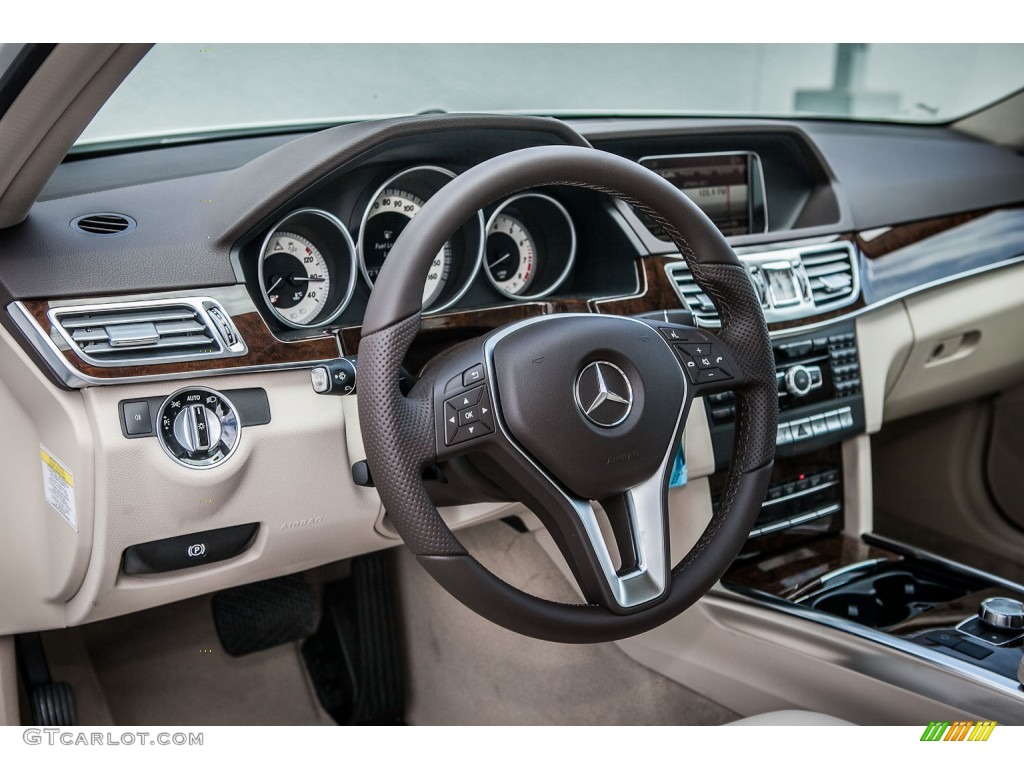 2015 E 350 Sedan - Polar White / Silk Beige/Espresso Brown photo #5
