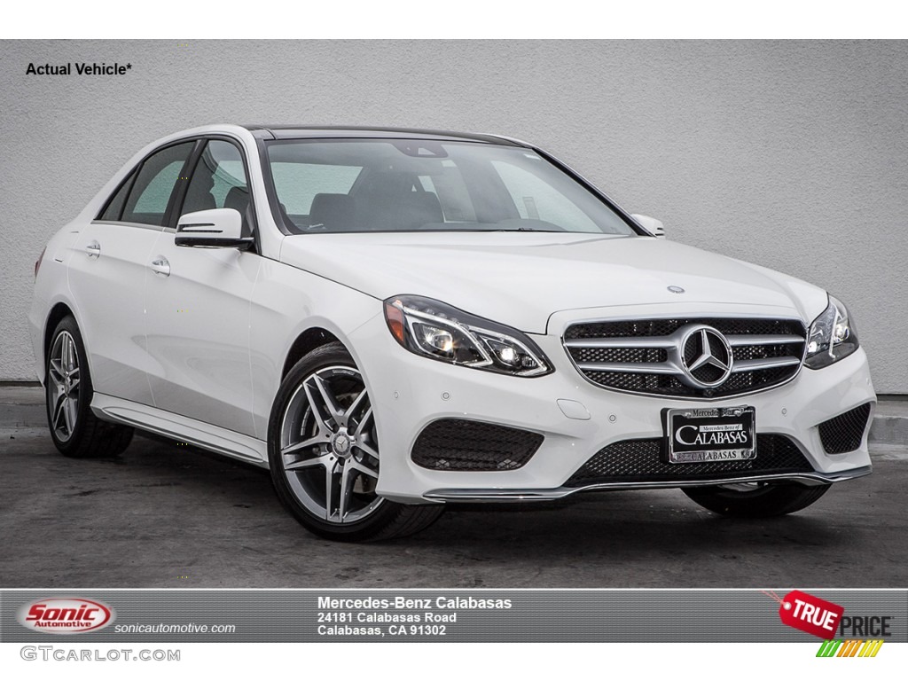 2015 E 400 Sedan - Polar White / Black photo #1