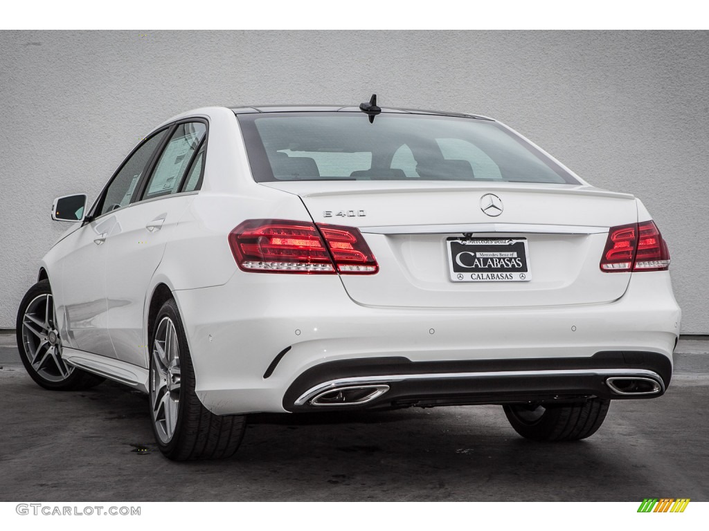 2015 E 400 Sedan - Polar White / Black photo #2