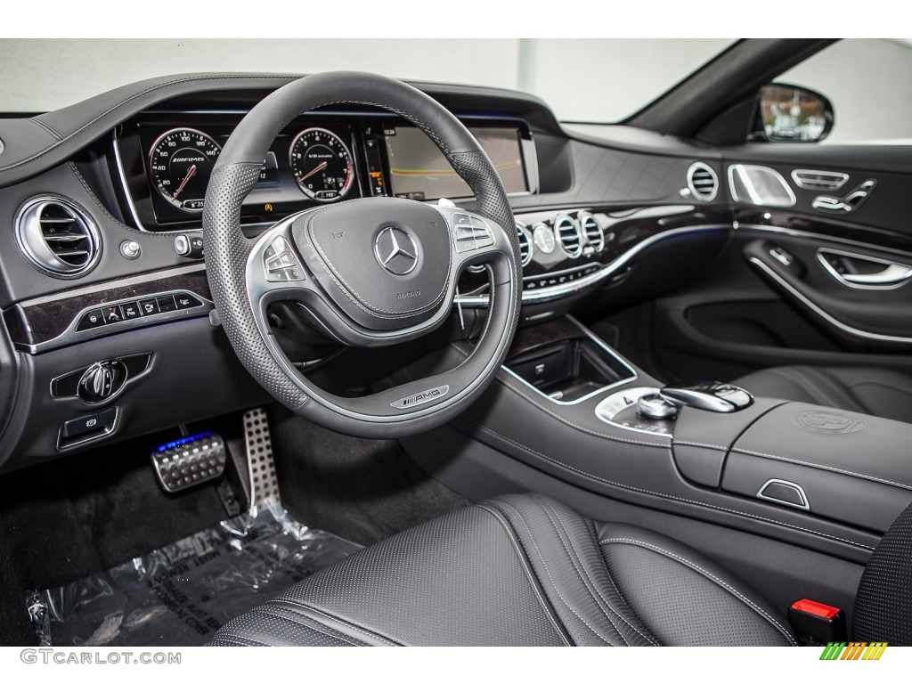 Black Interior 2015 Mercedes-Benz S 63 AMG 4Matic Sedan Photo #98774710