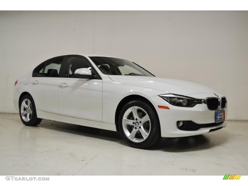 2015 3 Series 320i Sedan - Alpine White / Black photo #2