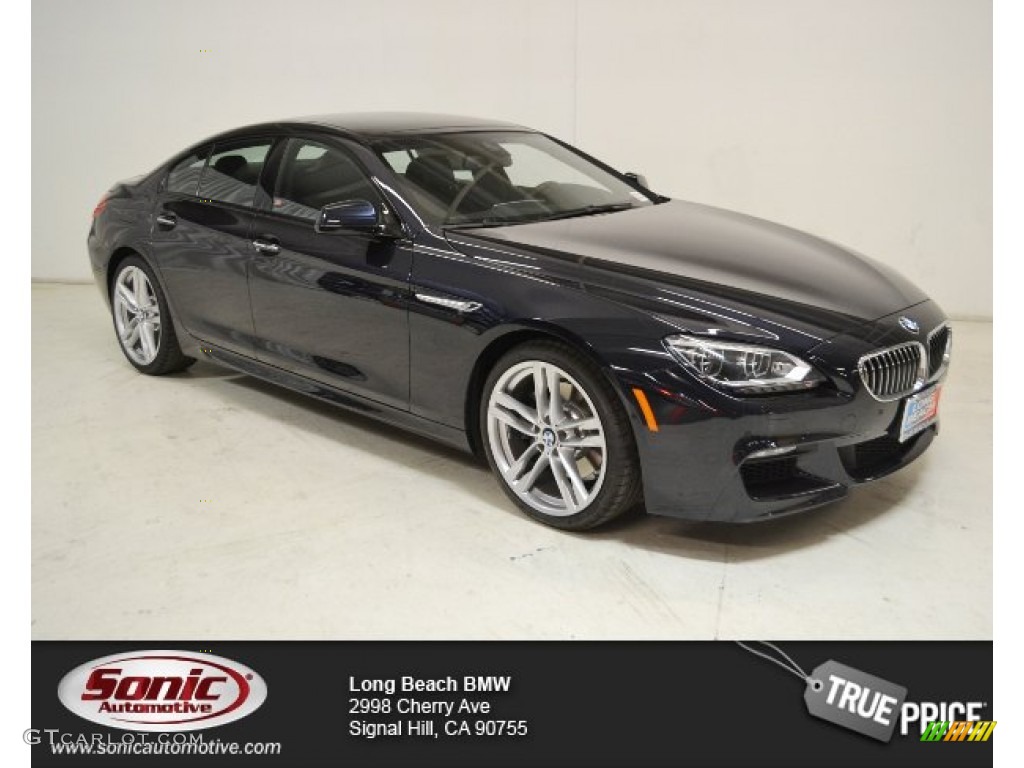 2015 6 Series 640i Gran Coupe - Carbon Black Metallic / Black photo #1