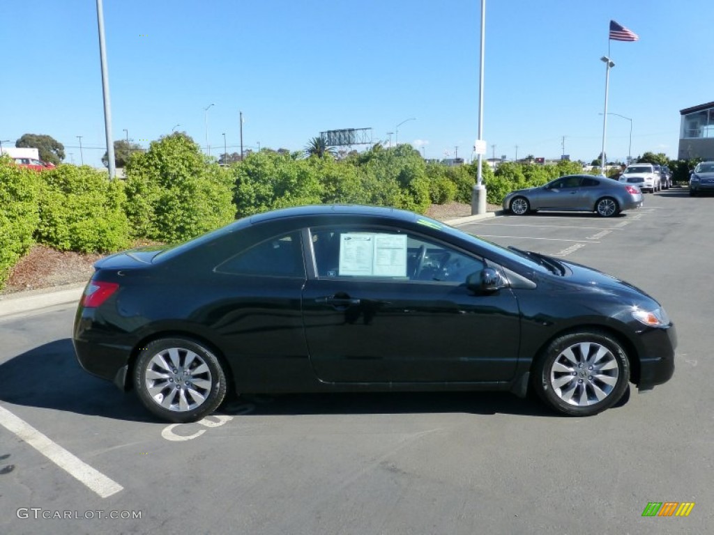 Crystal Black Pearl 2009 Honda Civic EX Coupe Exterior Photo #98785795