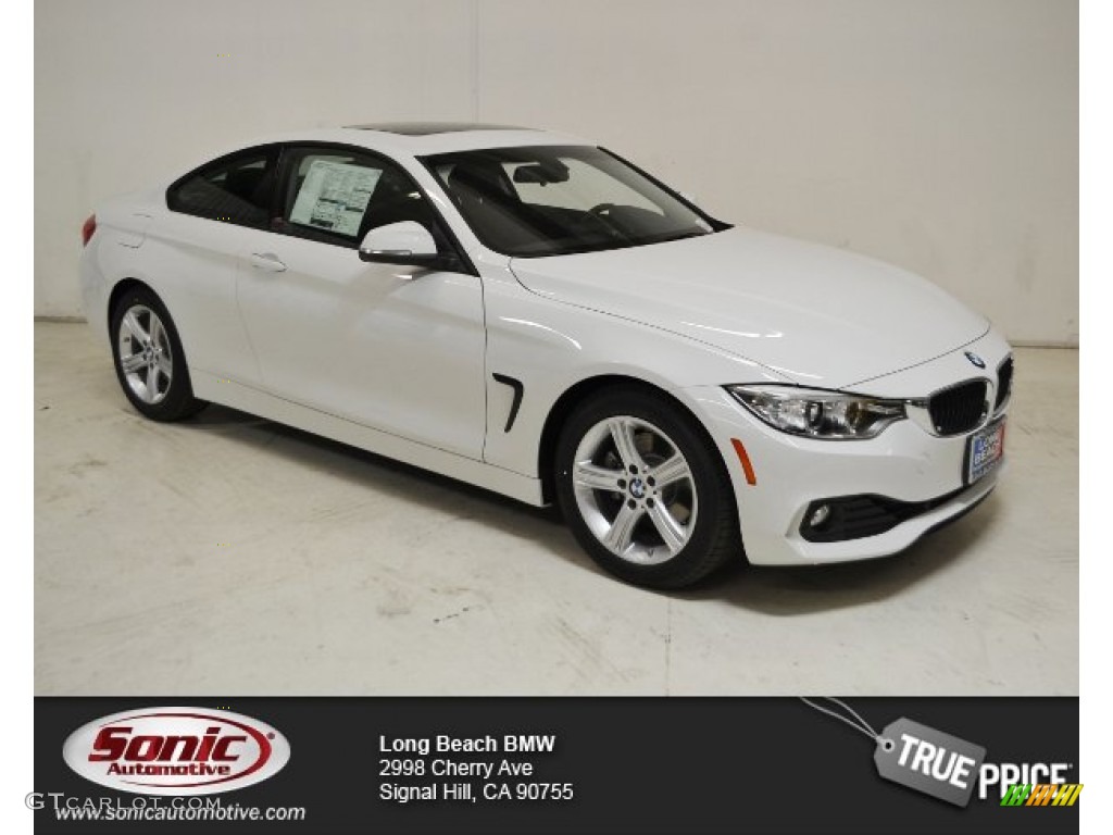 2015 4 Series 428i Coupe - Alpine White / Black photo #1