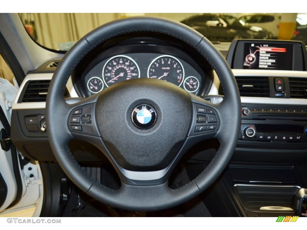 2015 3 Series 320i Sedan - Alpine White / Black photo #9