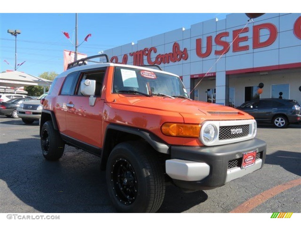 2014 FJ Cruiser 4WD - Magma Orange / Dark Charcoal photo #1