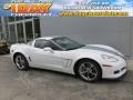 2013 Arctic White/60th Anniversary Pearl Silver Blue Stripes Chevrolet Corvette Grand Sport Coupe #98784946