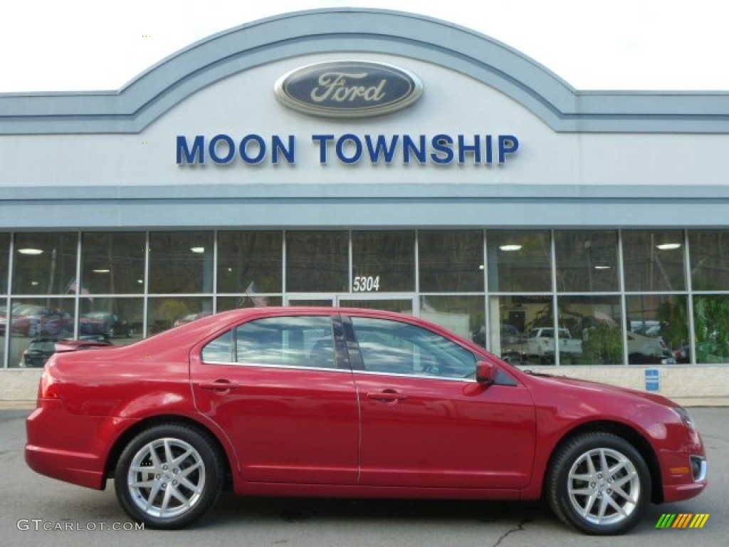 2012 Fusion SEL V6 - Red Candy Metallic / Charcoal Black photo #1