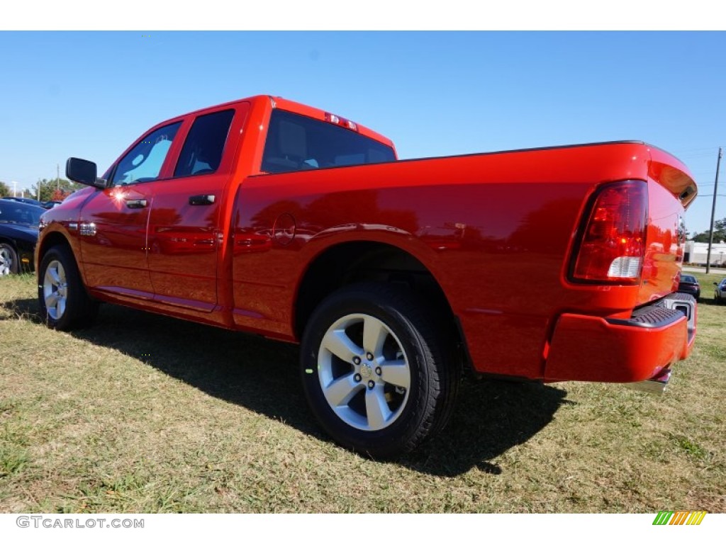 2015 1500 Express Quad Cab - Flame Red / Black/Diesel Gray photo #2