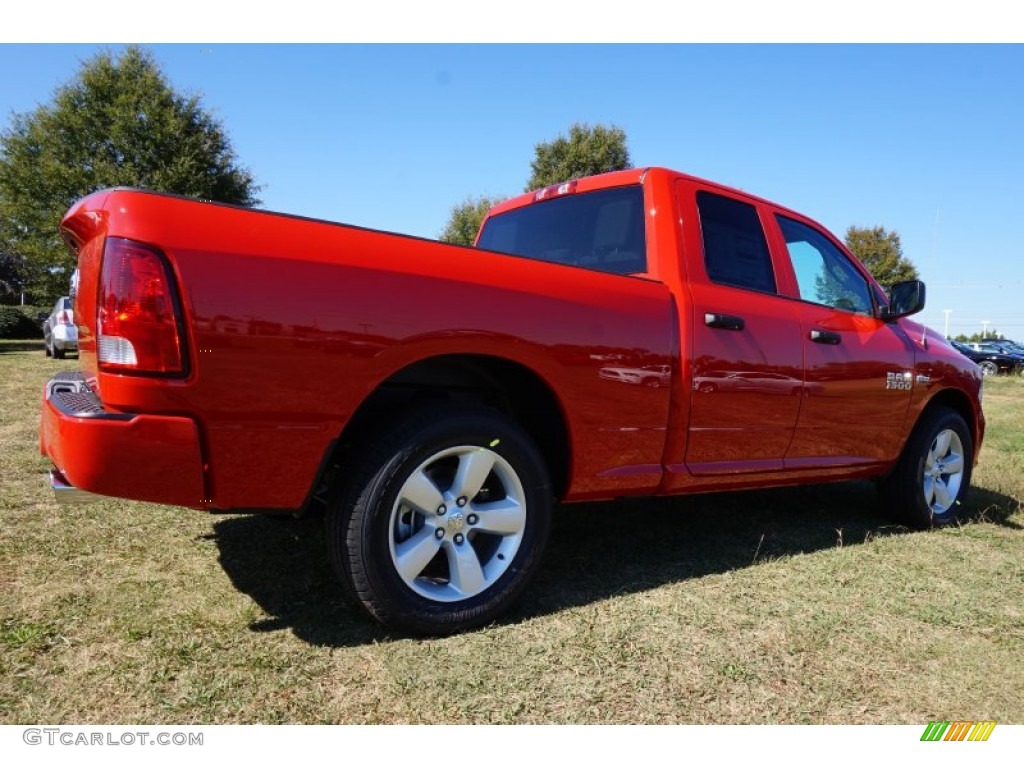2015 1500 Express Quad Cab - Flame Red / Black/Diesel Gray photo #3