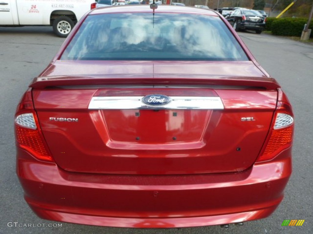 2011 Fusion SEL - Red Candy Metallic / Charcoal Black photo #7