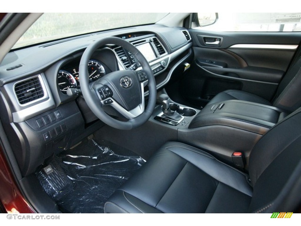 Black Interior 2015 Toyota Highlander XLE AWD Photo #98790343