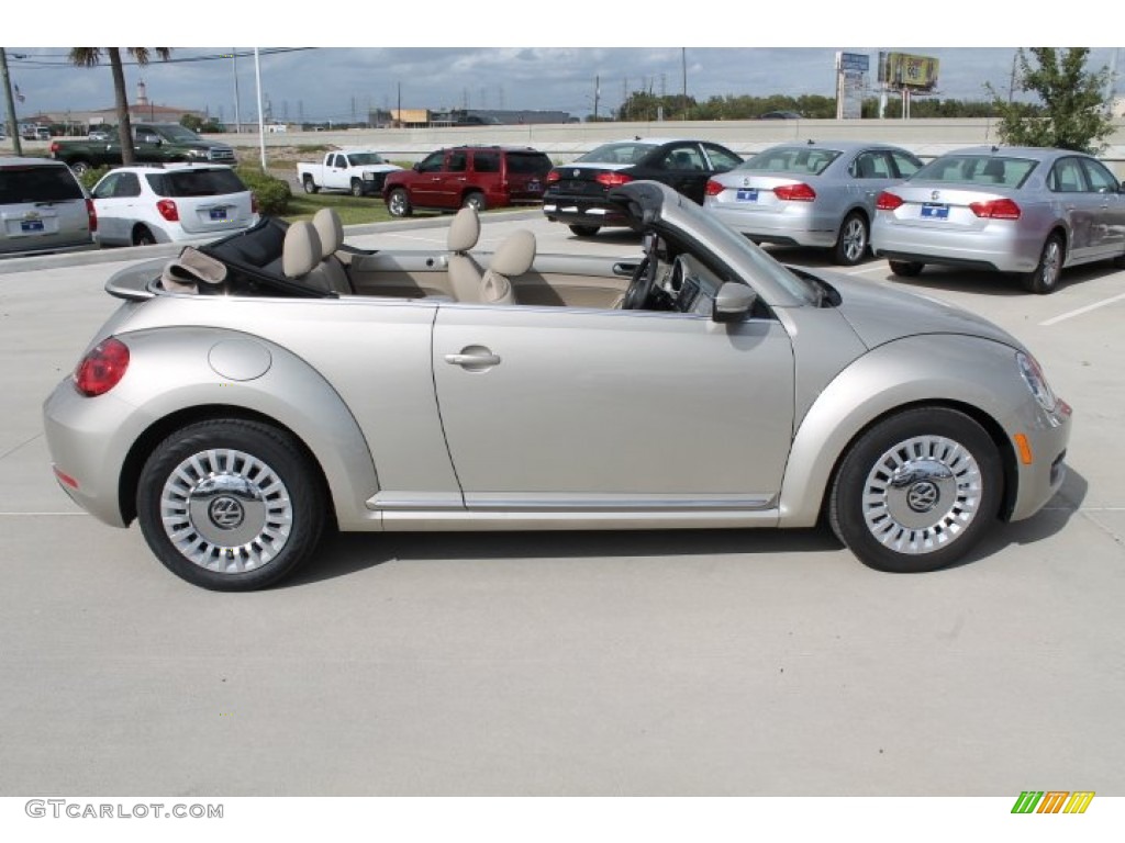 2015 Beetle 1.8T Convertible - Moonrock Silver Metallic / Beige photo #9