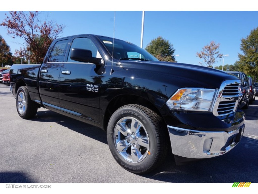 2015 1500 Big Horn Quad Cab - Black / Black/Diesel Gray photo #4